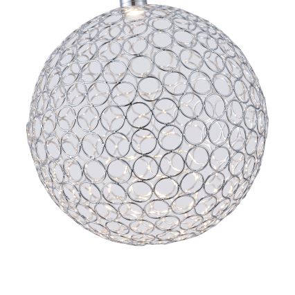 LED luster na sajli LED/6,3W/230V 3000K sjajni krom pr. 25 cm