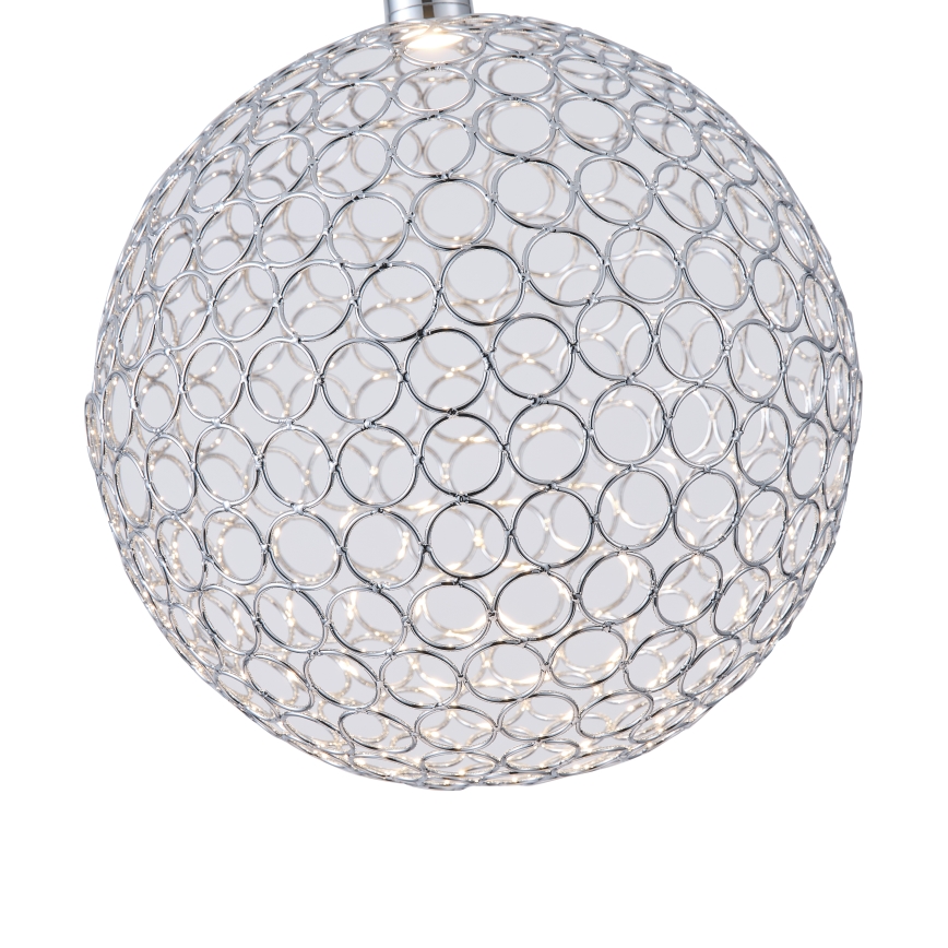 LED luster na sajli LED/6,3W/230V 3000K sjajni krom pr. 25 cm