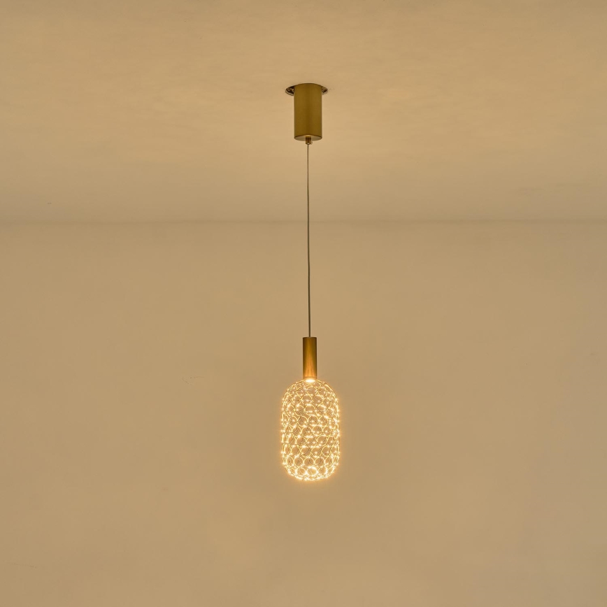 LED luster na sajli LED/6,3W/230V 3000K zlatna pr. 13 cm