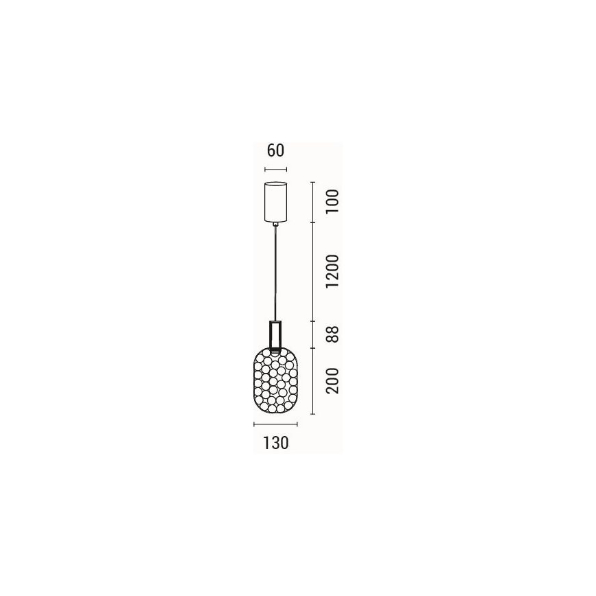 LED luster na sajli LED/6,3W/230V 3000K zlatna pr. 13 cm