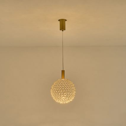 LED luster na sajli LED/6,3W/230V 3000K zlatna pr. 25 cm