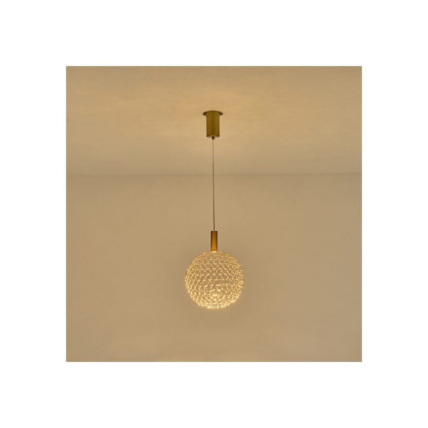 LED luster na sajli LED/6,3W/230V 3000K zlatna pr. 25 cm