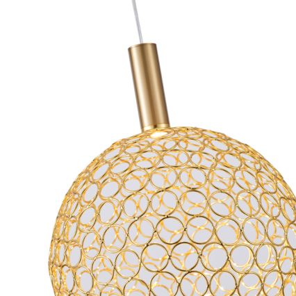 LED luster na sajli LED/6,3W/230V 3000K zlatna pr. 25 cm