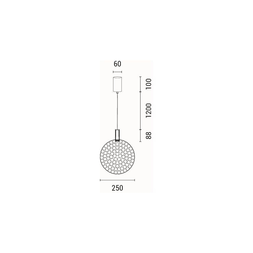 LED luster na sajli LED/6,3W/230V 3000K zlatna pr. 25 cm