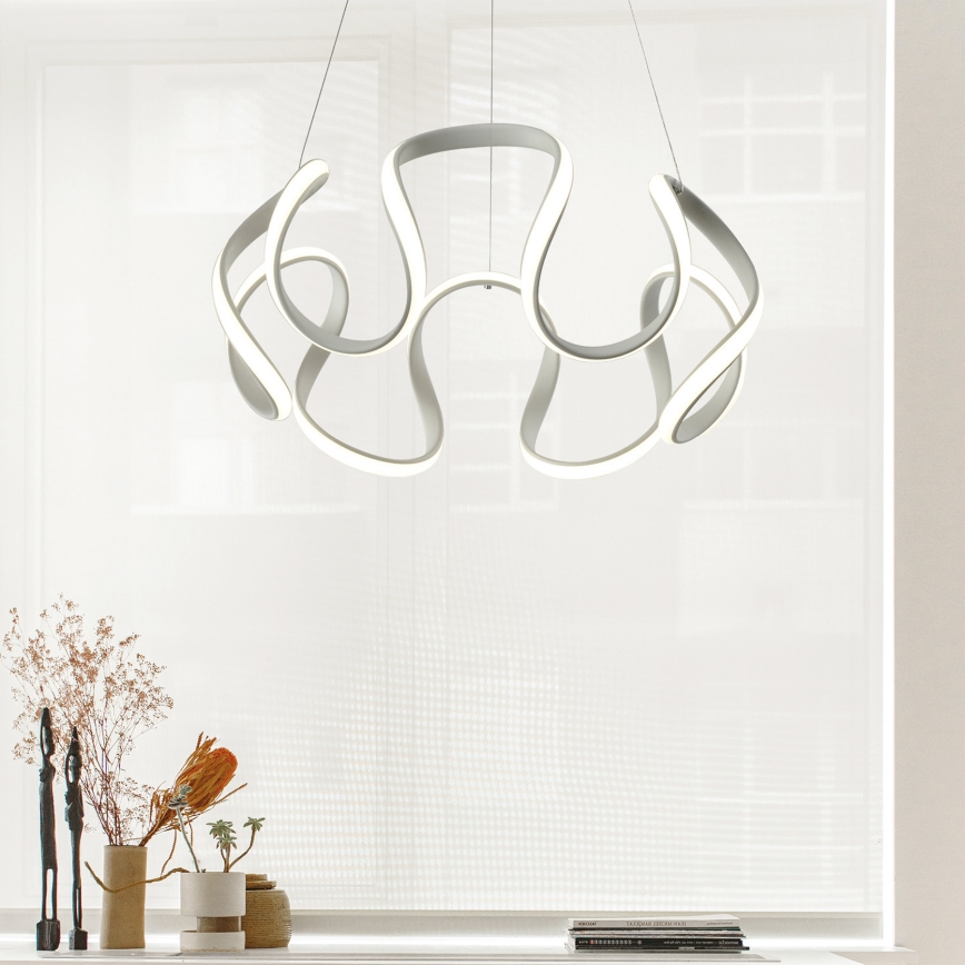 LED luster na sajli LED/60W/230V 3000K bela