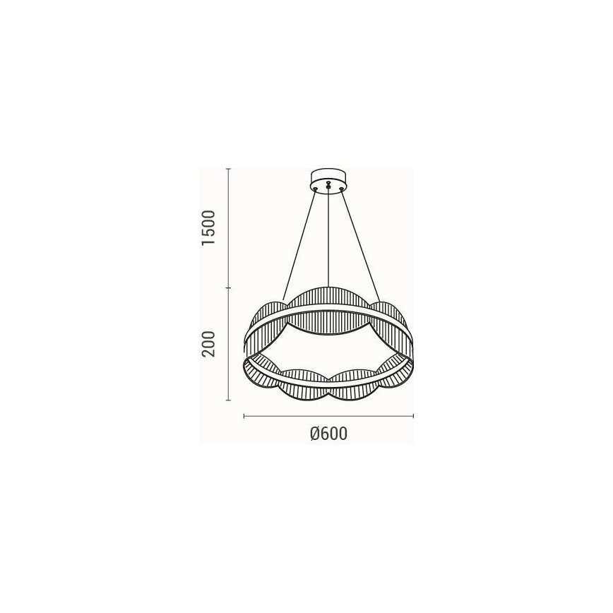 LED luster na sajli LED/60W/230V 3000K
