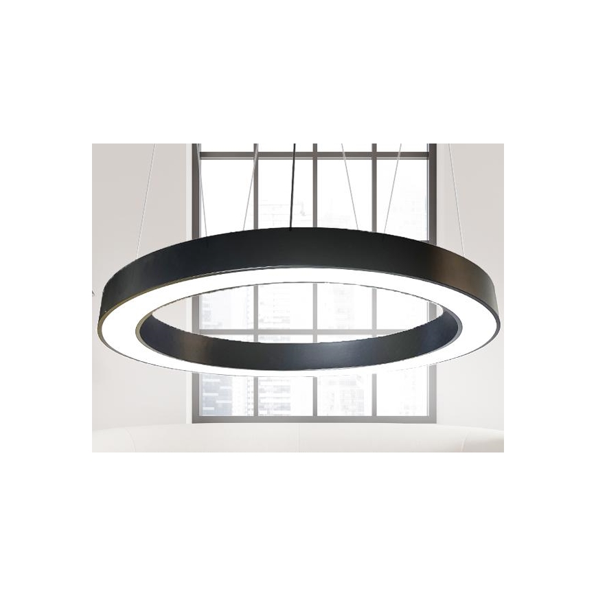 LED luster na sajli LED/60W/230V 4000K pr. 120 cm crno