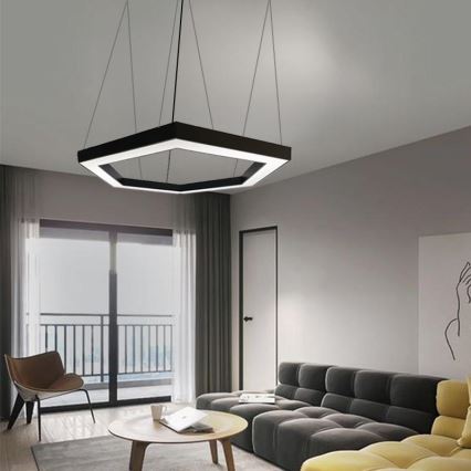 LED luster na sajli LED/60W/230V 4000K pr. 120 cm