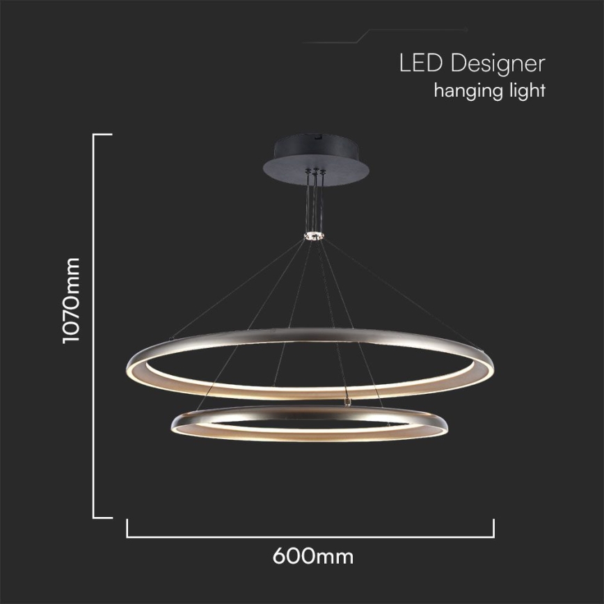 LED luster na sajli LED/65W/230V 3000K