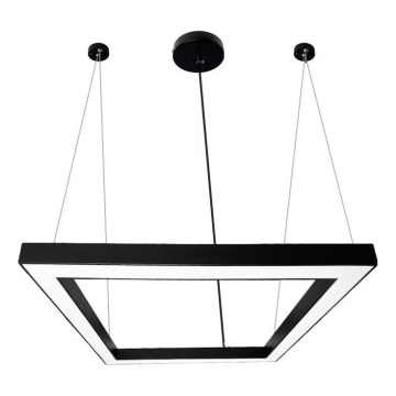 LED luster na sajli LED/70W/230V 4000K 100x100 cm crno