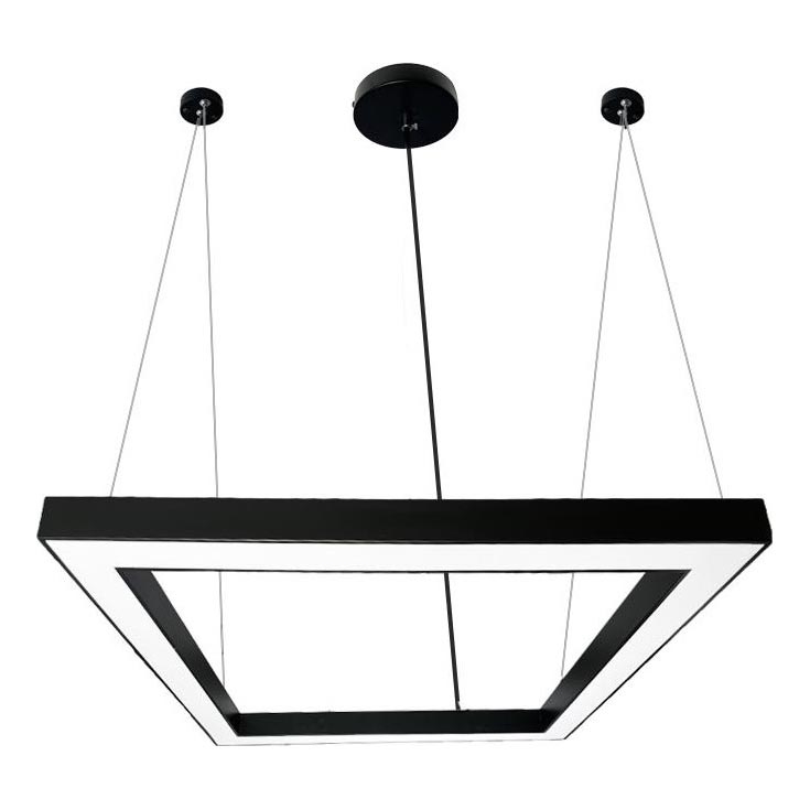 LED luster na sajli LED/70W/230V 4000K 100x100 cm crno