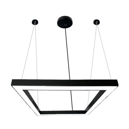 LED luster na sajli LED/70W/230V 4000K 100x100 cm crno