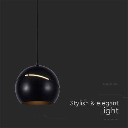 LED luster na sajli LED/8,5W/230V 3000K crno