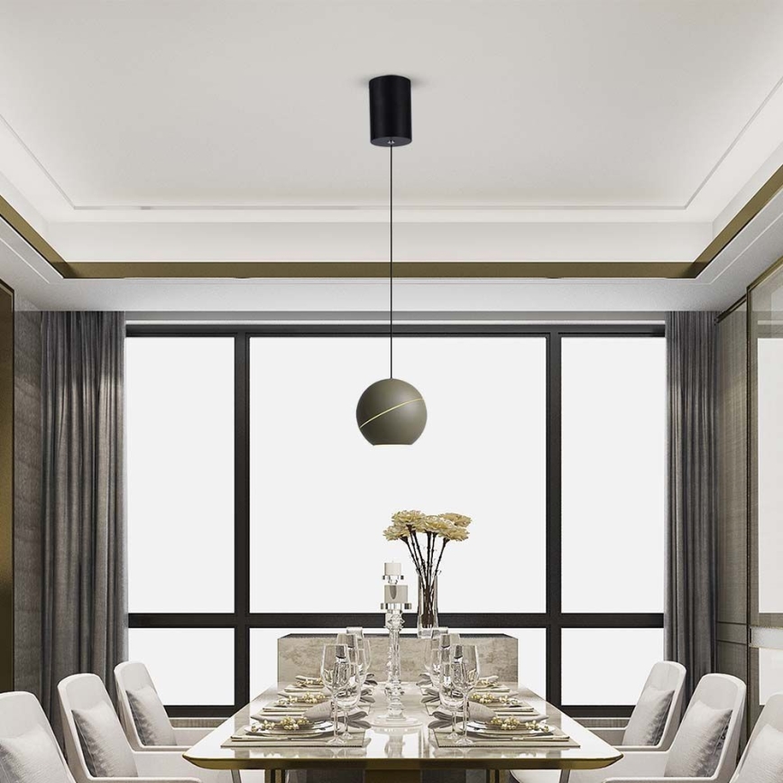 LED luster na sajli LED/8,5W/230V 3000K sivo