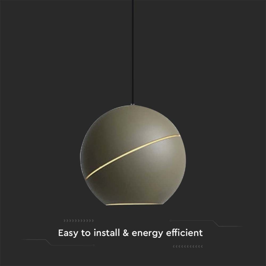 LED luster na sajli LED/8,5W/230V 3000K sivo