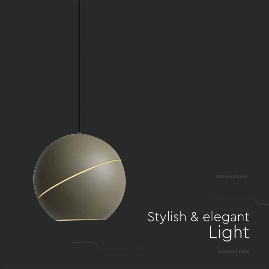 LED luster na sajli LED/8,5W/230V 3000K sivo