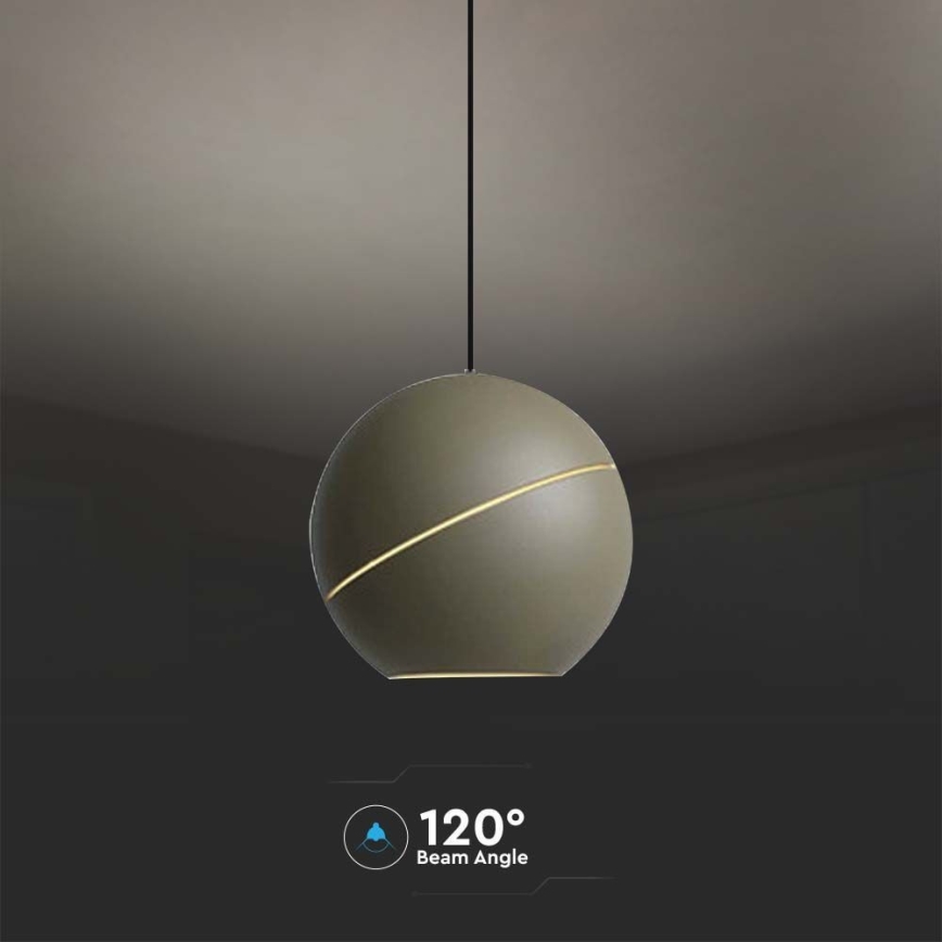 LED luster na sajli LED/8,5W/230V 3000K sivo