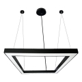 LED luster na sajli LED/80W/230V 4000K 120x120 cm crno