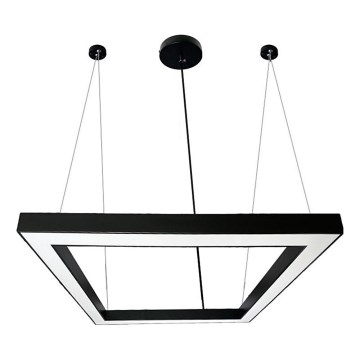 LED luster na sajli LED/80W/230V 4000K 120x120 cm crno