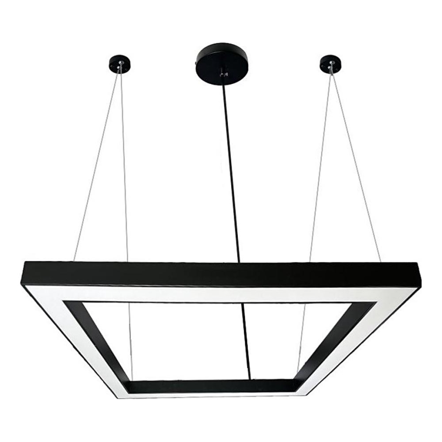 LED luster na sajli LED/80W/230V 4000K 120x120 cm crno