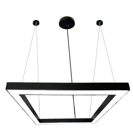 LED luster na sajli LED/80W/230V 4000K 120x120 cm crno