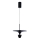 LED luster na sajli LED/9W/230V 3000K crno
