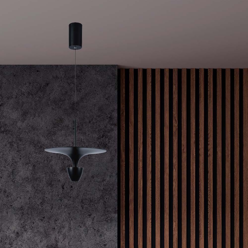 LED luster na sajli LED/9W/230V 3000K crno