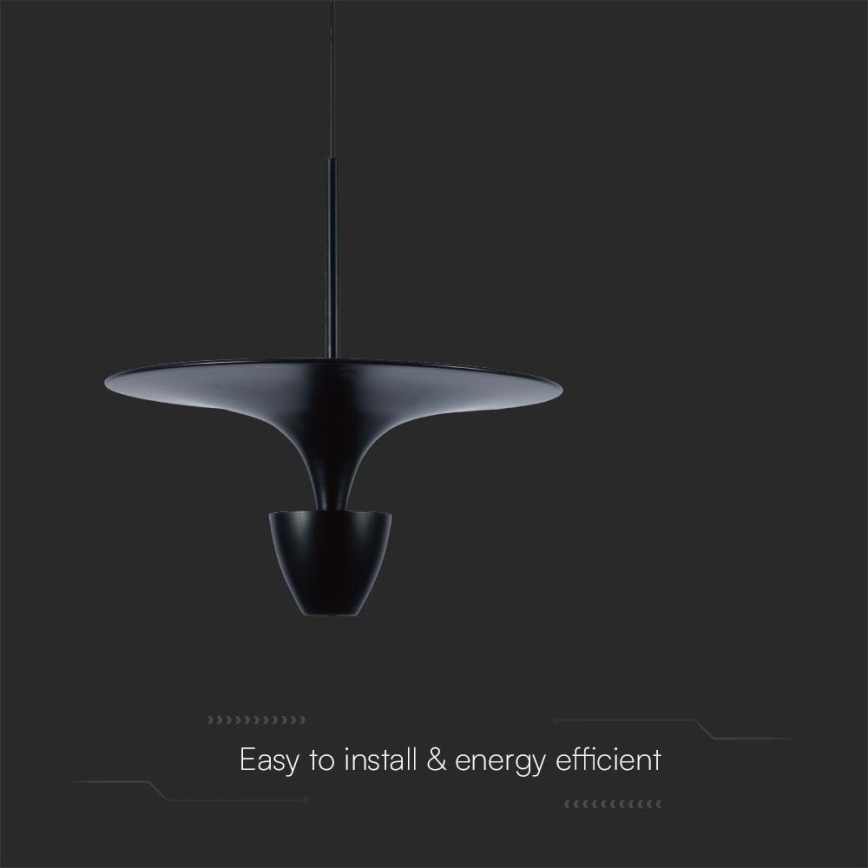 LED luster na sajli LED/9W/230V 3000K crno