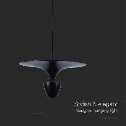 LED luster na sajli LED/9W/230V 3000K crno