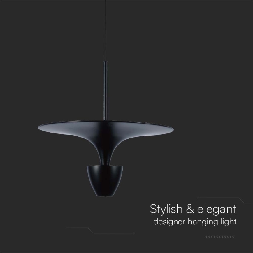 LED luster na sajli LED/9W/230V 3000K crno