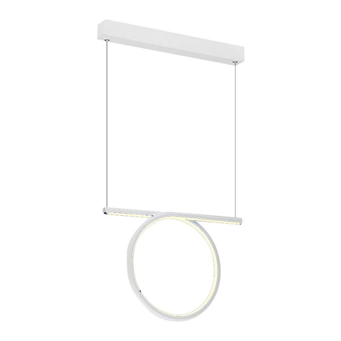 LED luster na sajli LOOP LED/20W/230V bela