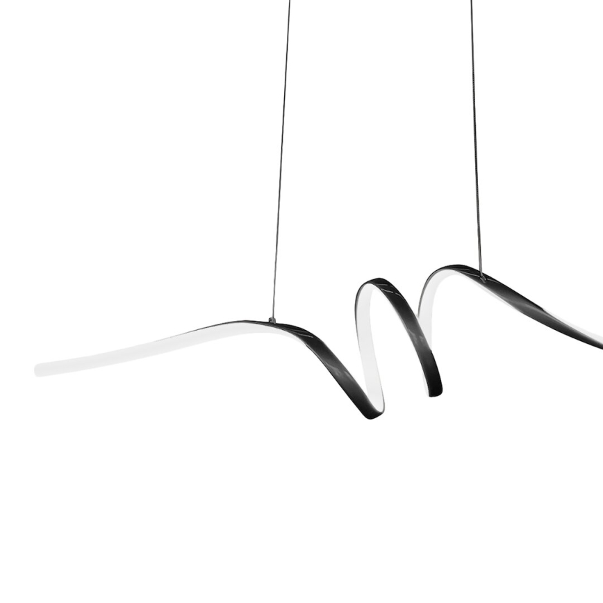 LED luster na sajli LOOP LED/28W/230V crno