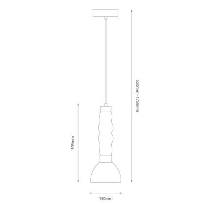 LED luster na sajli LUCCO LED/13W/230V pr. 15 cm zlatna