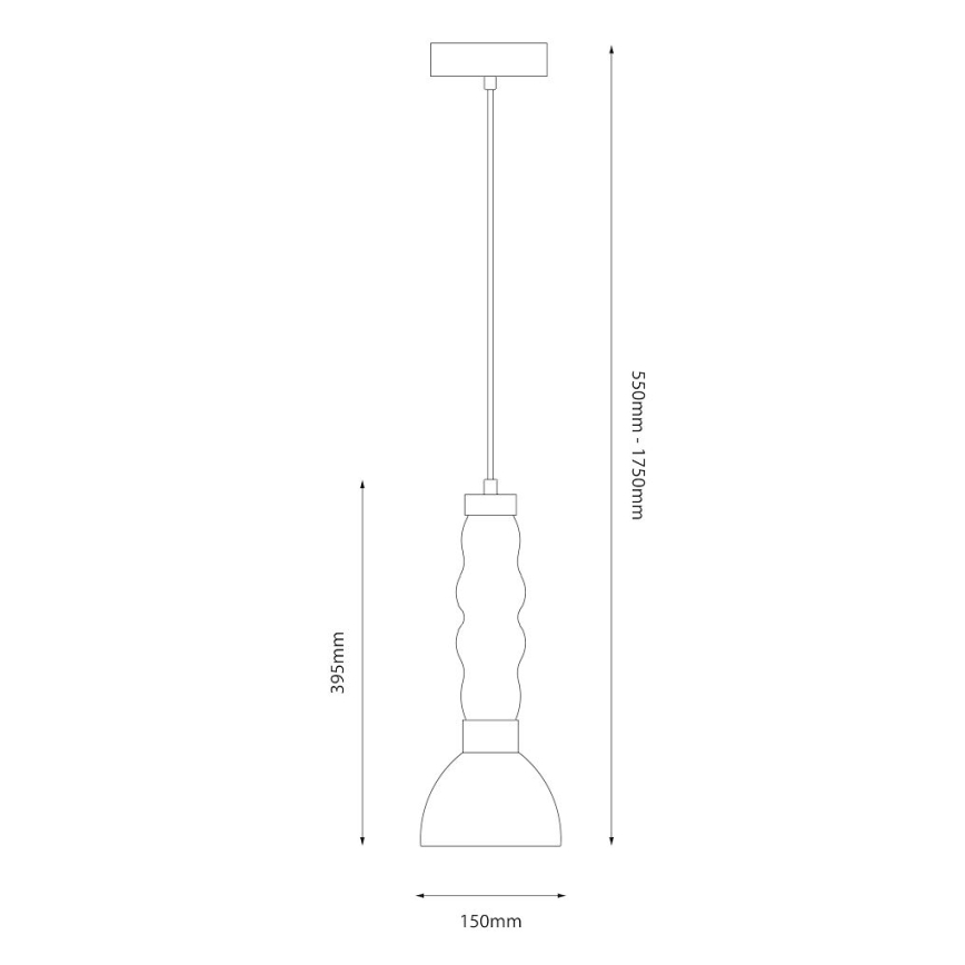 LED luster na sajli LUCCO LED/13W/230V pr. 15 cm zlatna