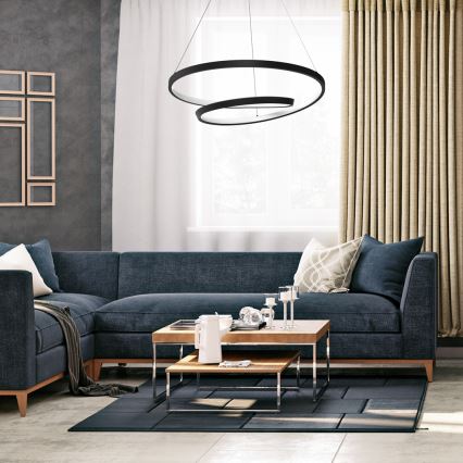 LED luster na sajli LUCERO LED/48W/230V crno