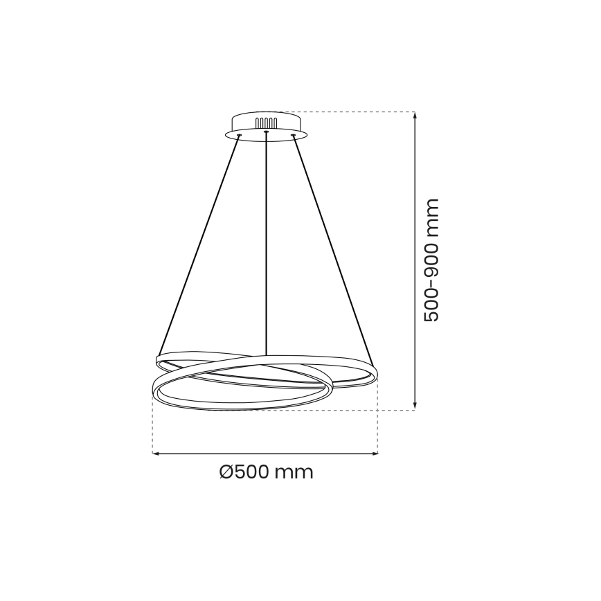 LED luster na sajli LUCERO LED/48W/230V zlatna