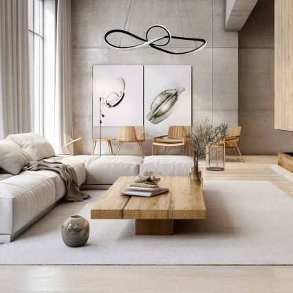 LED luster na sajli MARCO LED/42W/230V crne boje