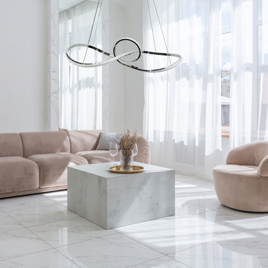 LED luster na sajli MARCO LED/42W/230V sjajni hrom