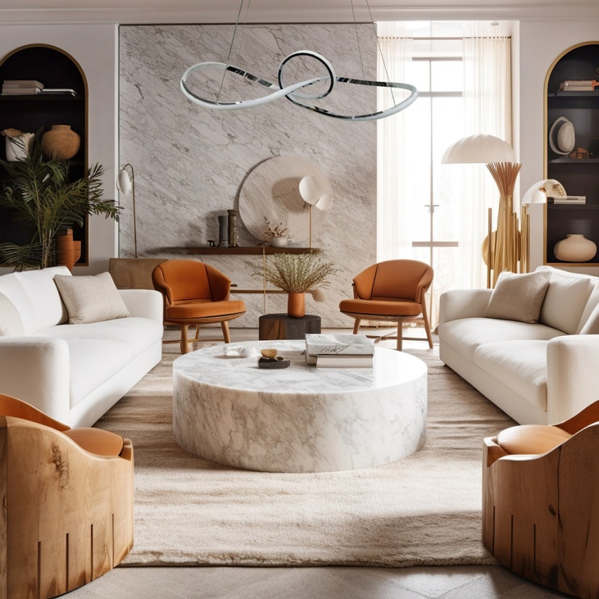 LED luster na sajli MARCO LED/42W/230V sjajni hrom