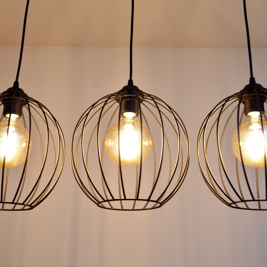 LED luster na sajli MERCURE 3xE27/15W/230V