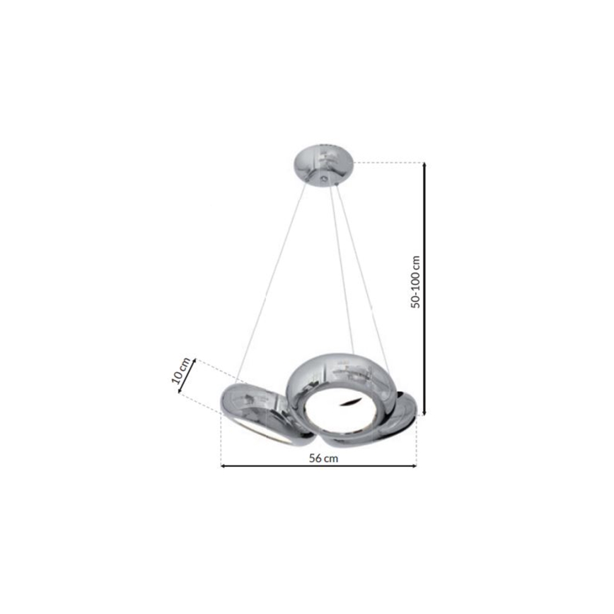 LED luster na sajli MERCURIO 3xLED/12W/230V