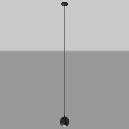 LED luster na sajli MIDWAY 1xGU10/4,8W/230V crna