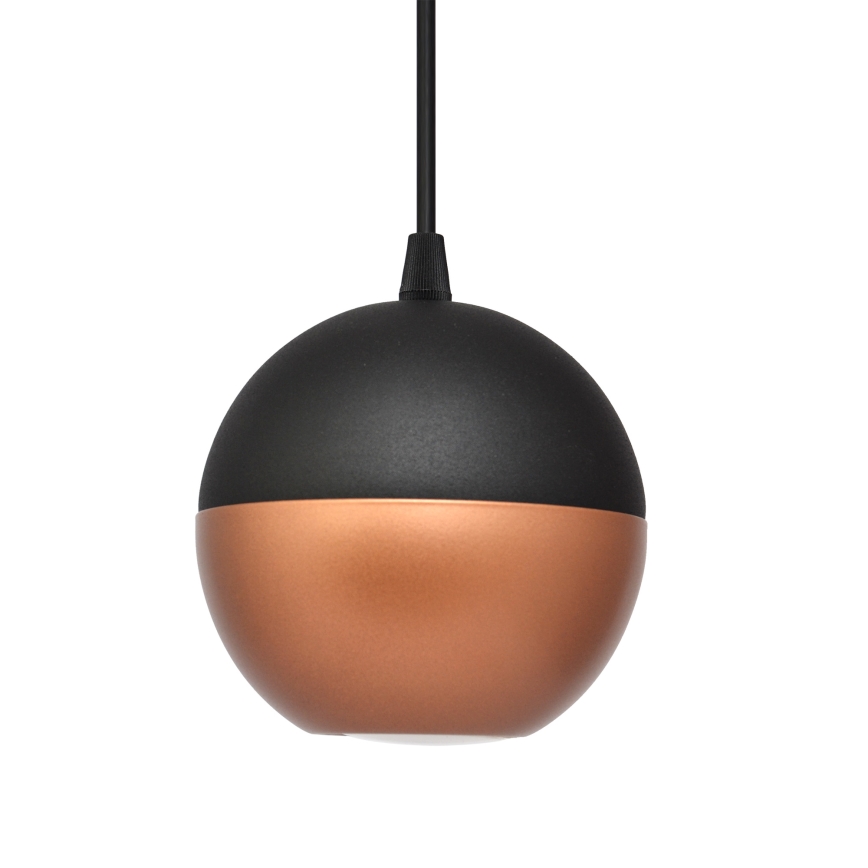 LED luster na sajli MIDWAY 3xGU10/4,8W/230V crno/bakrena