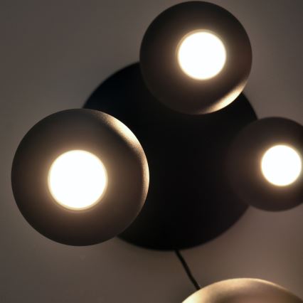 LED luster na sajli MIDWAY 4xGU10/4,8W/230V crno