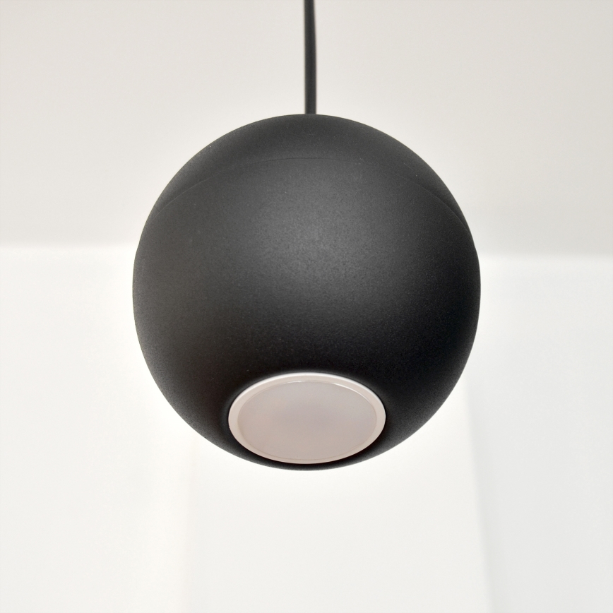 LED luster na sajli MIDWAY 4xGU10/4,8W/230V crno