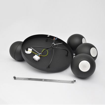 LED luster na sajli MIDWAY 4xGU10/4,8W/230V crno