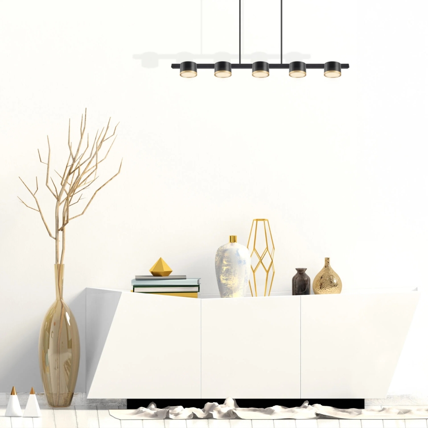 LED luster na sajli MIRELLA 5xGX53/6W/230V crno