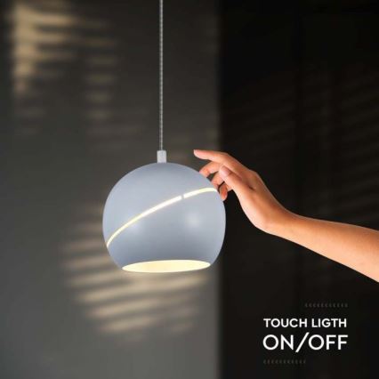 LED luster na sajli na dodir LED/8,5W/230V 3000K bela