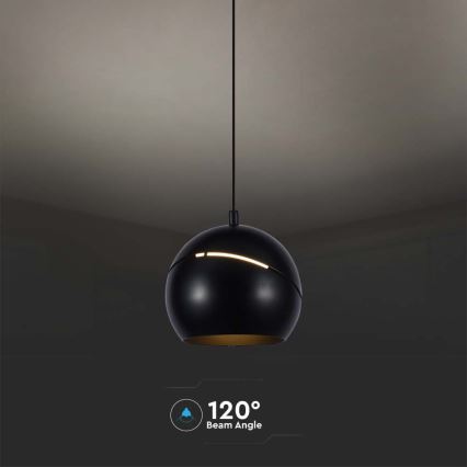 LED luster na sajli na dodir LED/8,5W/230V 3000K crno