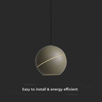 LED luster na sajli na dodir LED/8,5W/230V 3000K sivo